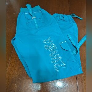 Zumba Teal Bling Cargo Pants